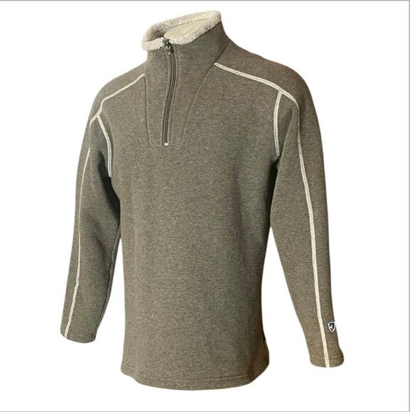 Kuhl Men’s Europa 1/4 Zip Fleece Pull On Tan Sweater Sz L - Picture 4 of 15